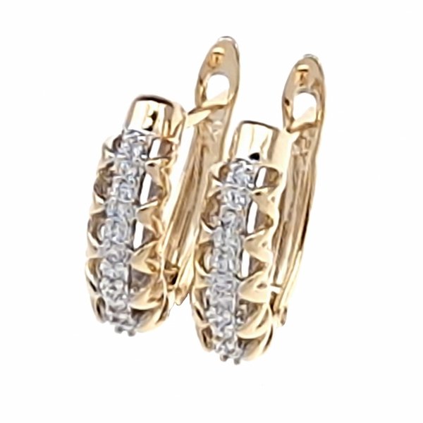 exclusive swarovski gold-plated earrings