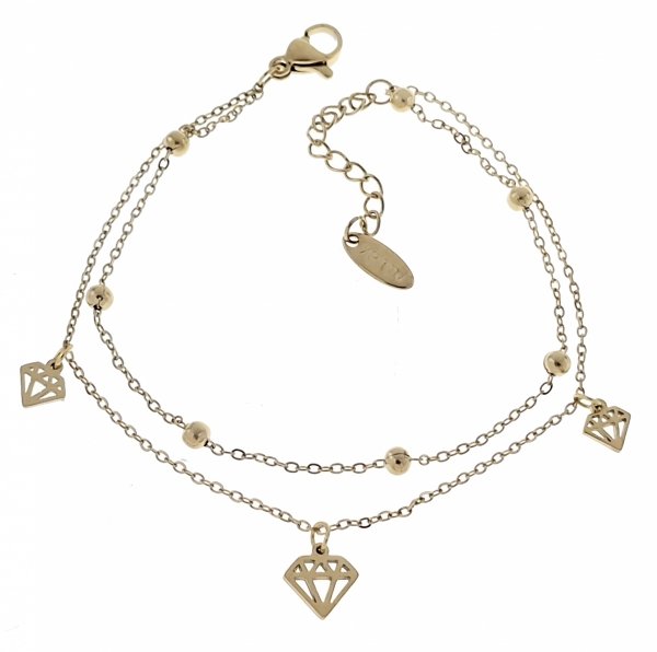 BRACELET GOLD CELEBRITY STAINLESS STEEL