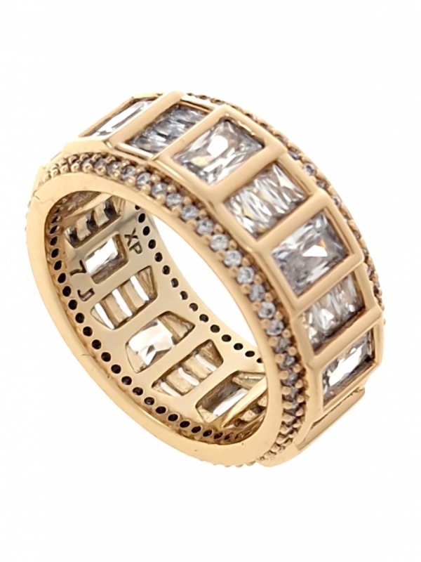 gold ring 18,60mm. gold-plated engagement xuping