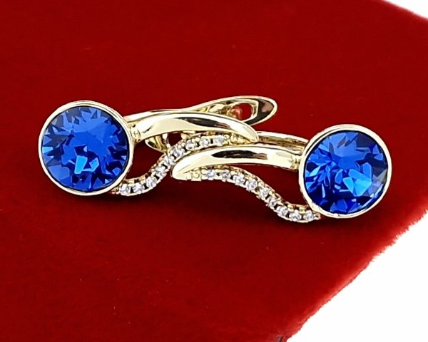 gold plated earrings with exclusive cubic zirconia