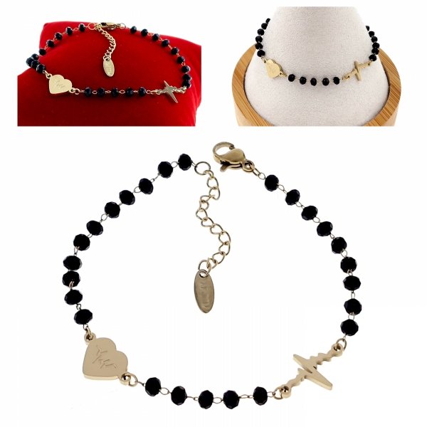 BRACELET GOLD CELEBRITY STAINLESS STEEL
