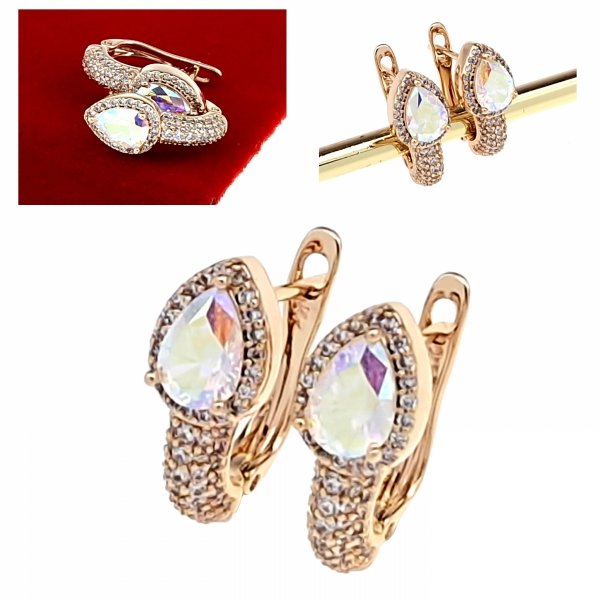 exclusive swarovski gold-plated earrings