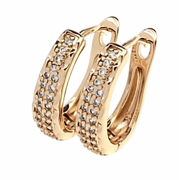 exclusive swarovski gold-plated earrings