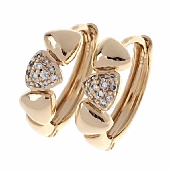 gold plated earrings with exclusive cubic zirconia