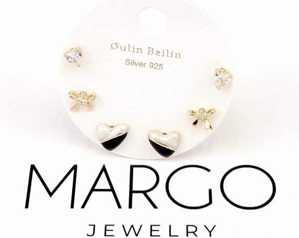 gold plated earrings with exclusive cubic zirconia