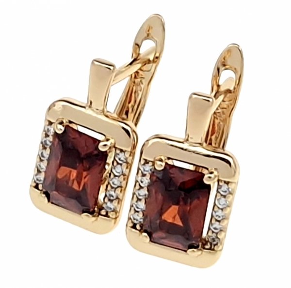 exclusive swarovski gold-plated earrings
