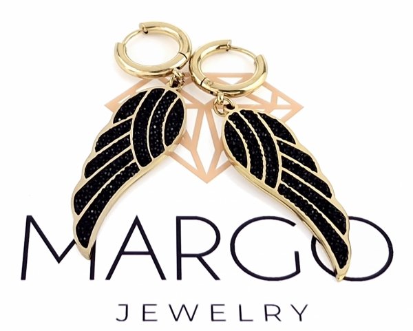 gold earrings made of stainless steel