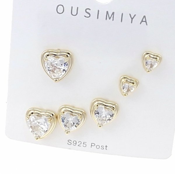 gold plated earrings with exclusive cubic zirconia