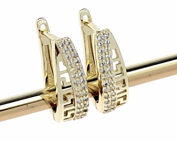 gold plated earrings with exclusive cubic zirconia