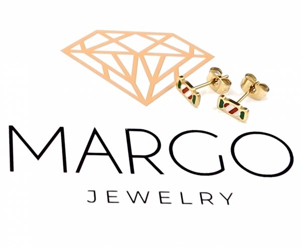gold earrings made of stainless steel