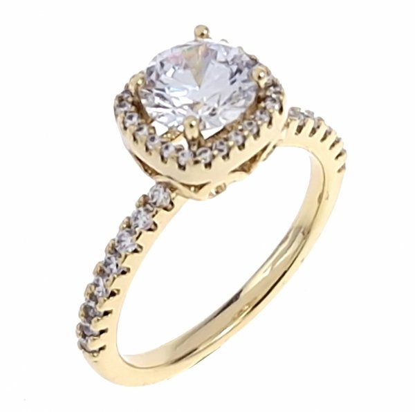 gold ring 18,60mm. gold-plated engagement xuping