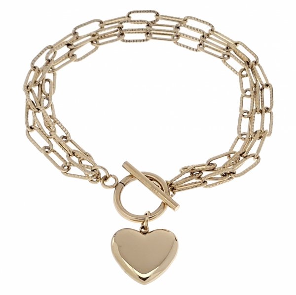 BRACELET GOLD CELEBRITY STAINLESS STEEL