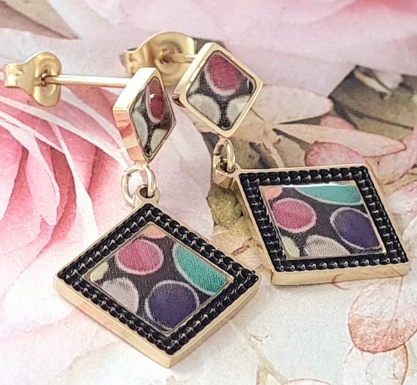 gold earrings made of stainless steel