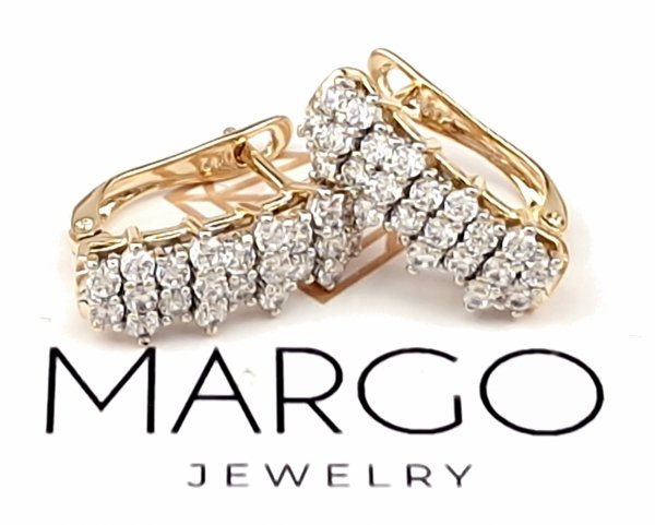 exclusive swarovski gold-plated earrings