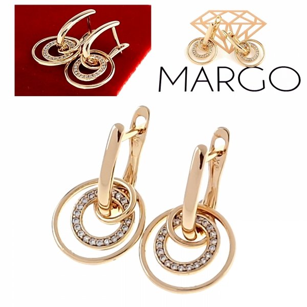 exclusive swarovski gold-plated earrings