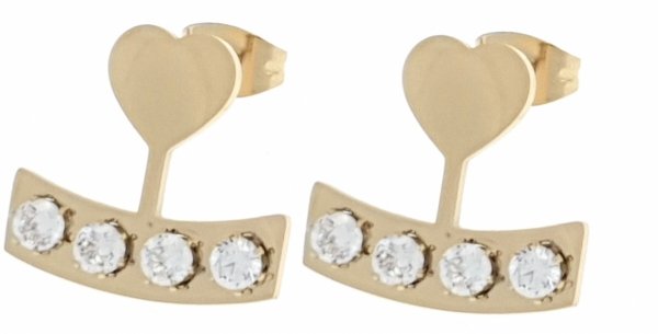 gold earrings made of stainless steel