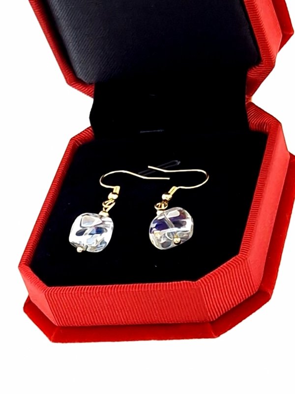 gold earrings made of stainless steel