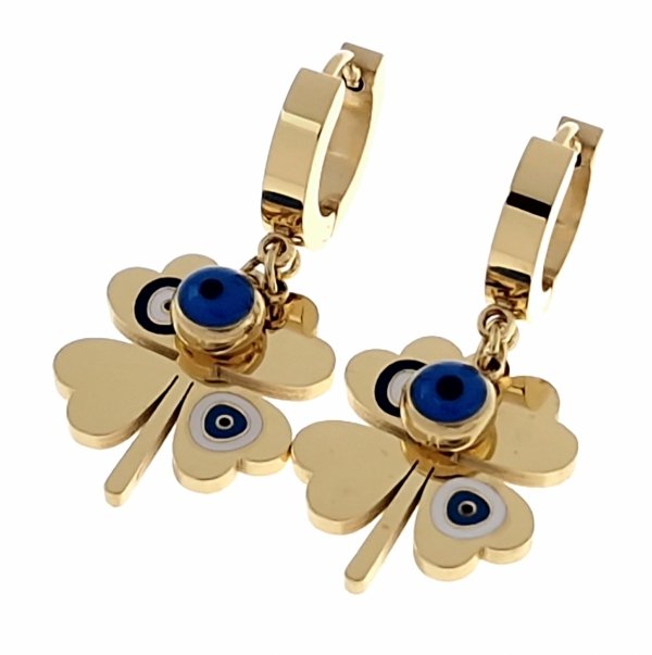 gold earrings made of stainless steel