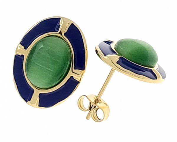 gold earrings made of stainless steel