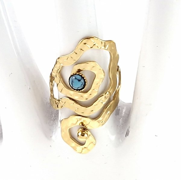 ring 18,30mm gold stainless steel
