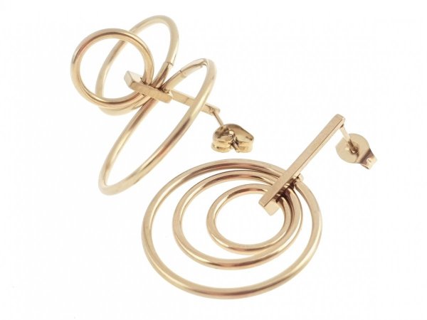 EARRINGS SILVER STAINLESS STEEL CELEBRITY
