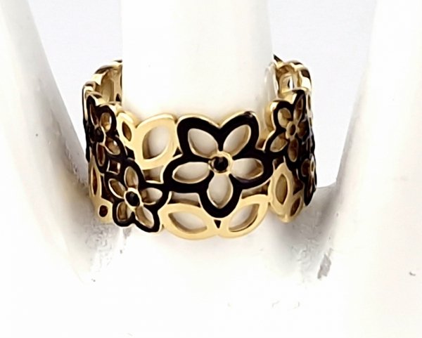 ring 18,30mm gold stainless steel