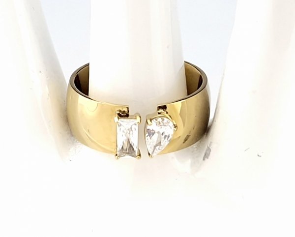 ring 19,00mm gold stainless steel