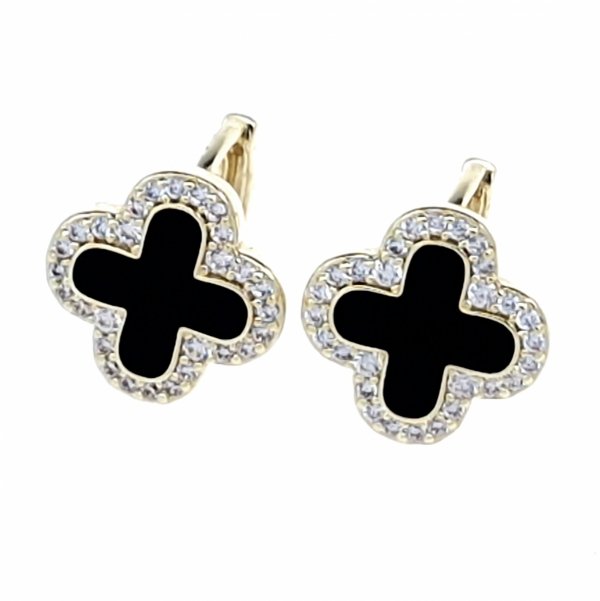 gold plated earrings with exclusive cubic zirconia