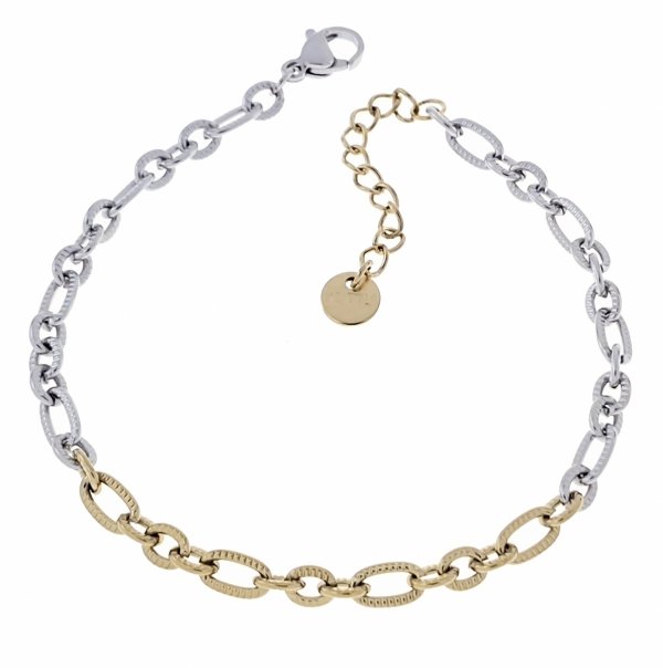BRACELET GOLD CELEBRITY STAINLESS STEEL