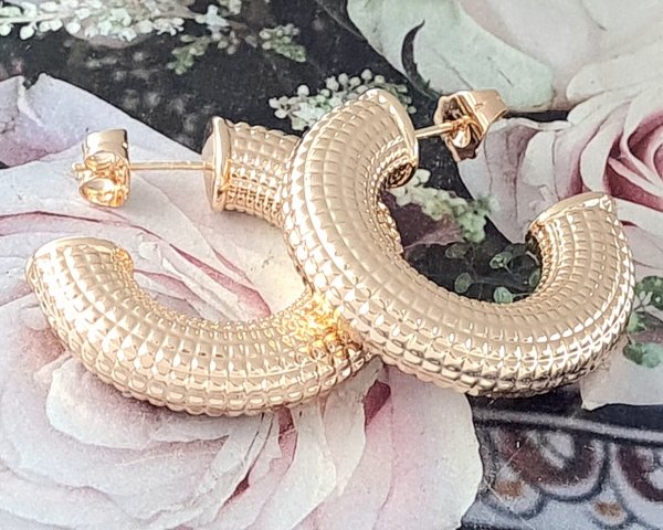 gold plated earrings with exclusive cubic zirconia