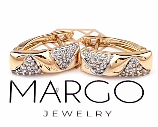 gold plated earrings with exclusive cubic zirconia