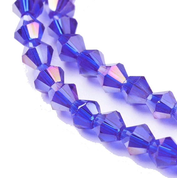 Glass beads faceted strands