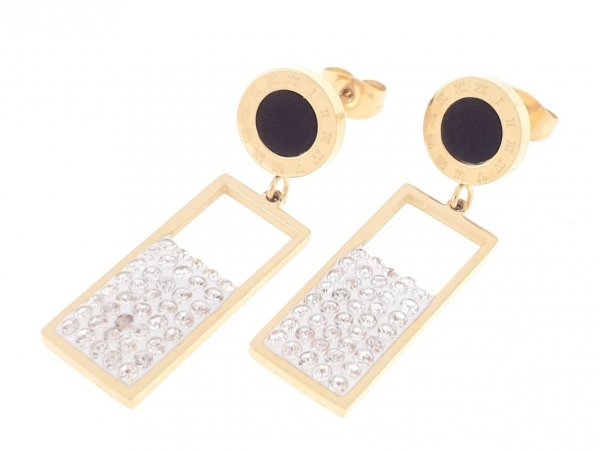 EARRINGS SILVER STAINLESS STEEL CELEBRITY