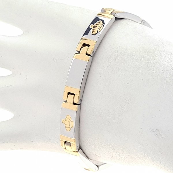 BRACELET GOLD CELEBRITY STAINLESS STEEL