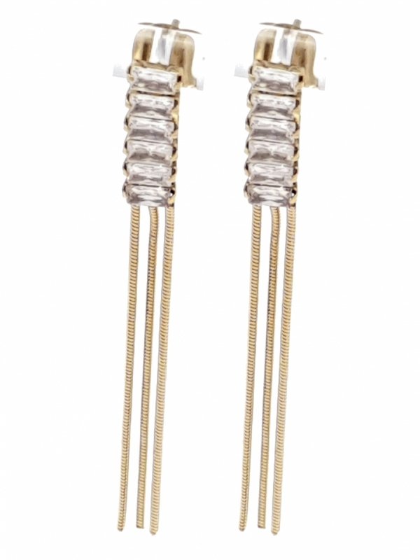 gold earrings made of stainless steel