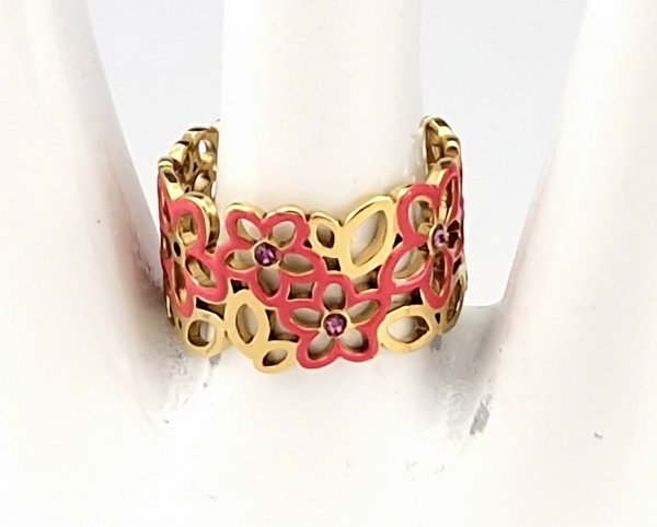 ring 18,30mm gold stainless steel