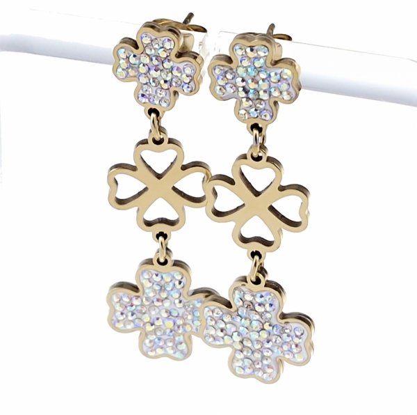 gold earrings made of stainless steel