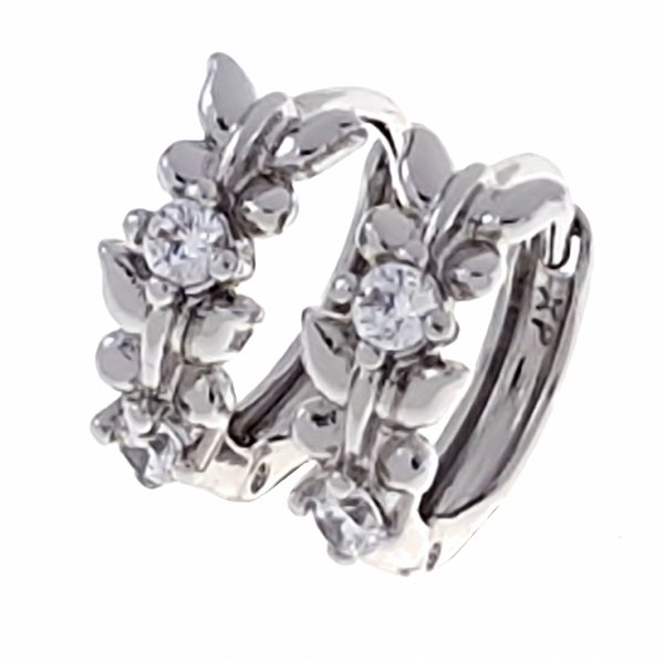 gold plated earrings with exclusive cubic zirconia