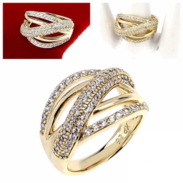 gold ring 18,60mm. gold-plated engagement xuping