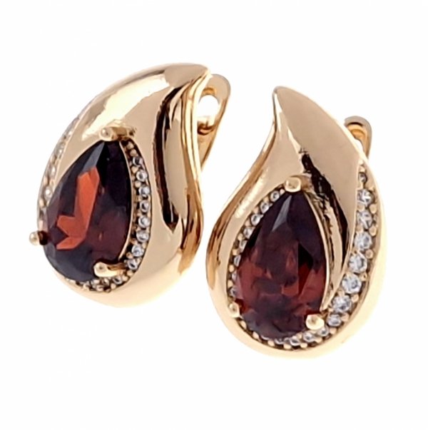 exclusive swarovski gold-plated earrings