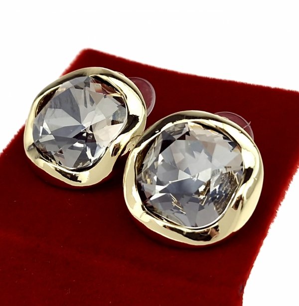 4900 Kolczyki złote wtyczki stal chirurgiczna 316L nierdzewna