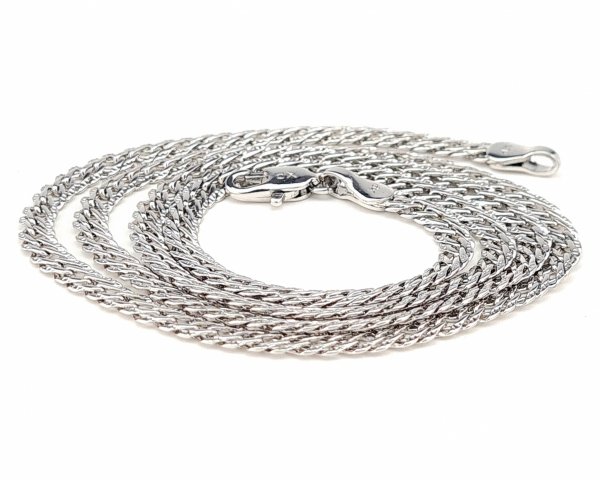 2468 Srebrny łańcuszek 60cm 3,6mm pozłacany białym złotem Xuping 