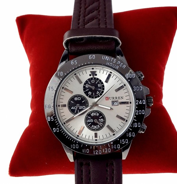 3761 Elegancki zegarek męski skórzany pasek Kurren
