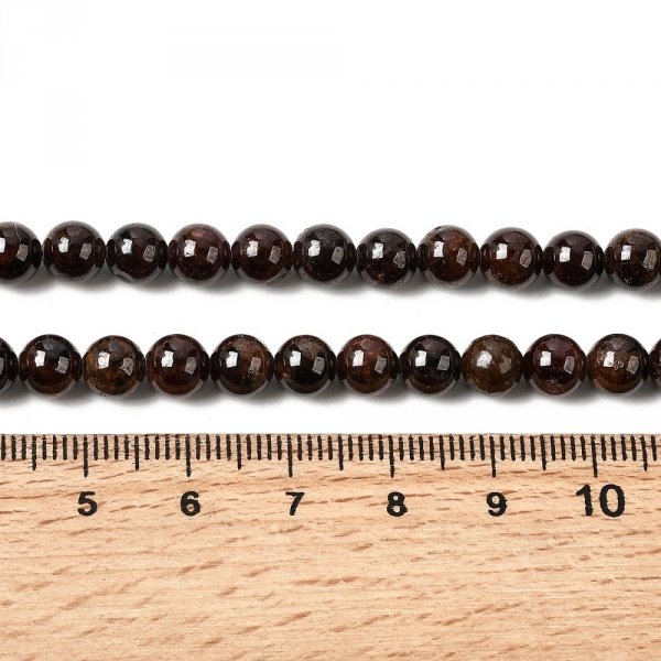 0248 Granat kamień naturalny kula 6mm sznur 39cm