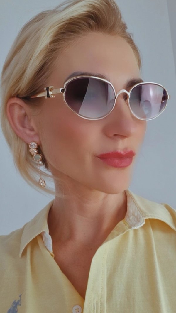3709 Damskie okulary przeciwsłoneczne muchy ozdobne UV400