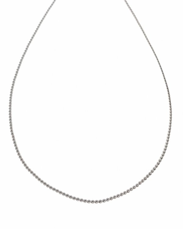 0348 Srebrny łańcuszek 50cm 2mm pozłacany białym złotem Xuping