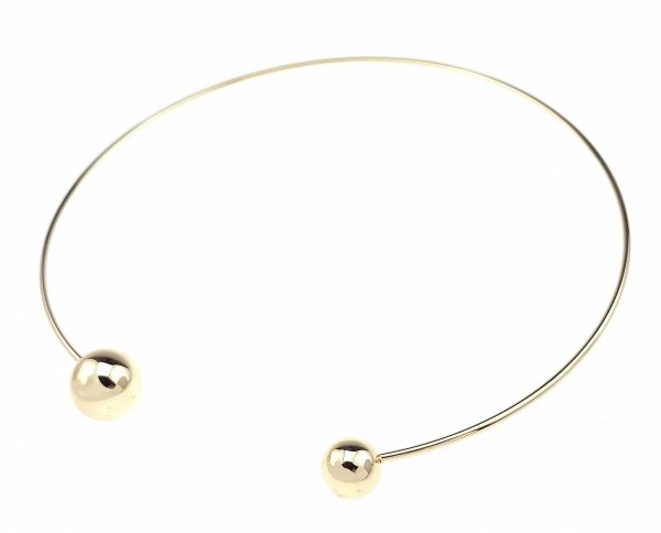 Op43  Złoty naszyjnik choker stal chirurgiczna nierdzewna 316L