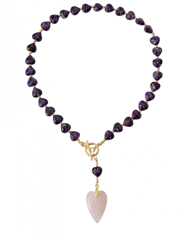 1926k Naszyjnik jaspis cesarski kamień naturalny 48cm stal chirurgiczna nierdzewna