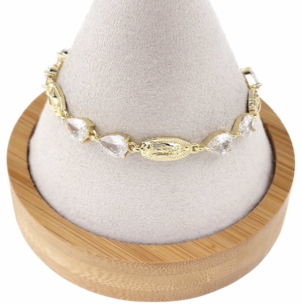 2003 Bransoletka elegancka złota 17+2cm pozłacana 14k 
