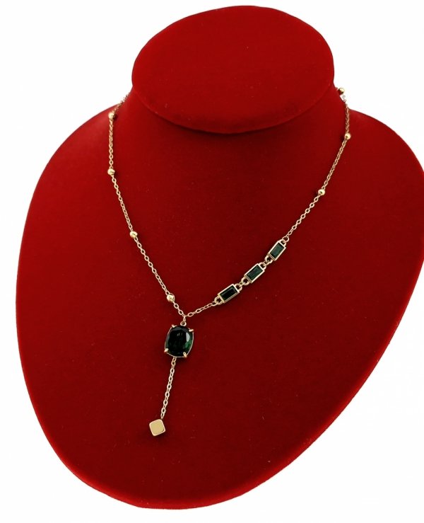 2319e Złoty łańcuszek 40+5 naszyjnik stal chirurgiczna nierdzewna 316L